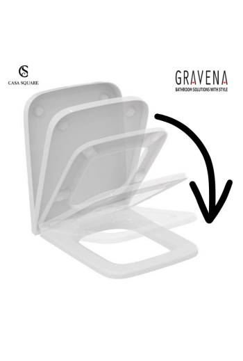 SET CUVETTE SUS QUADRO RIMLESS AVEC ABATTANT SOFT CLOSE