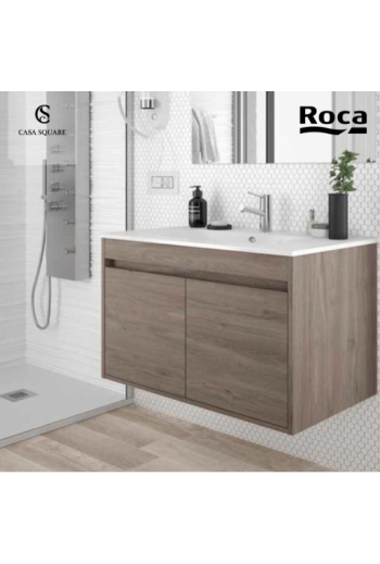 MEUBLE SALLE DE BAINS ROCA 80CM AVEC LAVABO RESINE BLANC