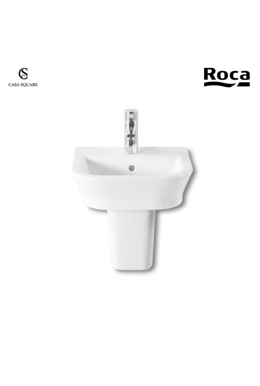 LAVABO ROCA GAP ROUND 45CM + SEMI COLONNE BLANC