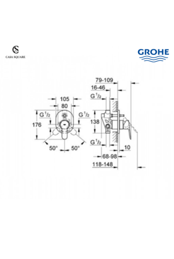 MEUBLE SOFIA- 80CM CAMBRIANE+ LAVABO 60 EN RESINE