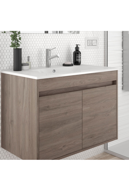 MEUBLE SOFIA- 80CM CAMBRIANE+ LAVABO 60 EN RESINE