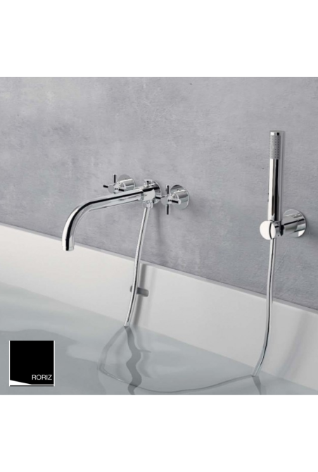 Mélangeur bain de douche MAIA 3 trous ( inclus flexible de douche, support + douchette rond) chromé