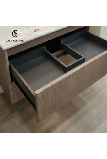 SET MEUBLE LOKE 80 CM FRESNO +LAVABO 80 EN RESINE