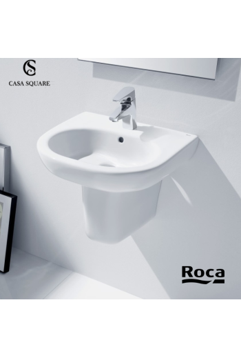 PACK LAVABO MERIDIAN 50CM AVEC SEMI-COLONNE BLANC