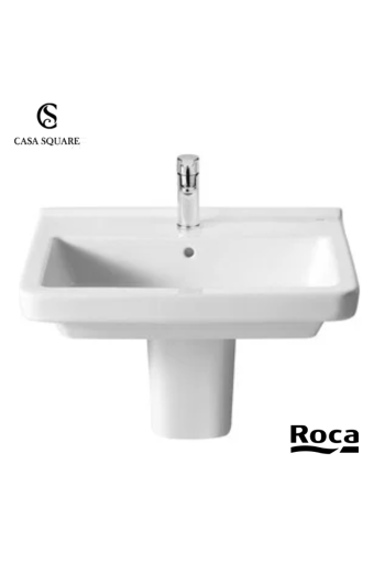 SET LAVABO DAMA-N 55CM AVEC SEMI-COLONNE BLANC