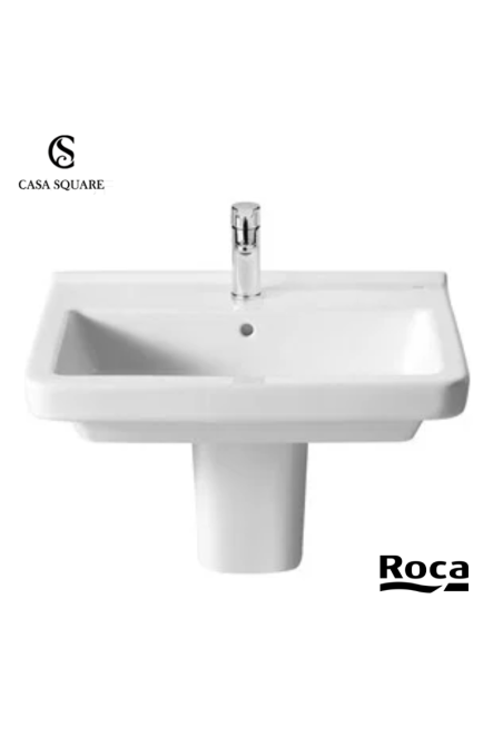 SET LAVABO DAMA-N 55CM AVEC SEMI-COLONNE BLANC