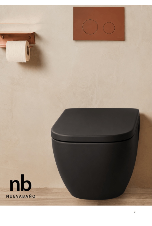 WC suspendu Vega Square Noir avec abattant soft close
