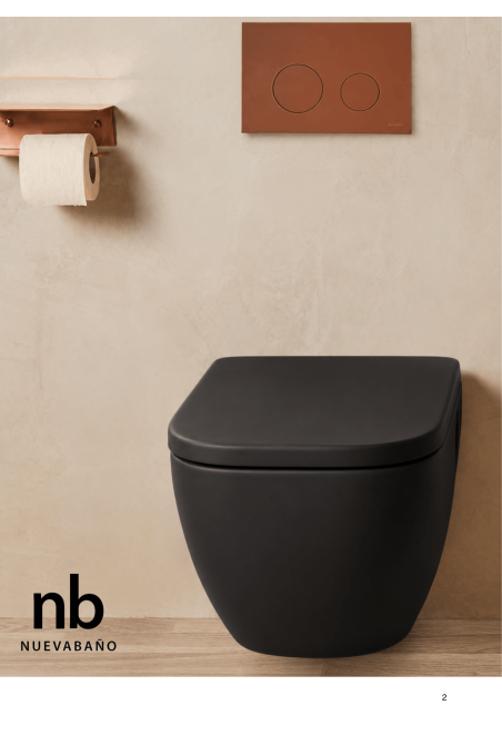 WC suspendu Vega Square Noir avec abattant soft close