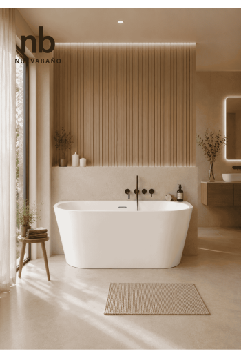 BAIGNOIRE ACRYLIQUE EN ILOT TORINO MURO 170X80CM BLANC BRILLANT
