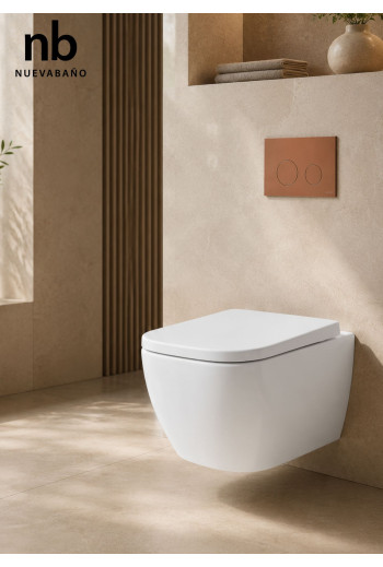 Cuvette suspendue Vega Square avec abattant Soft Close | WC suspendu design