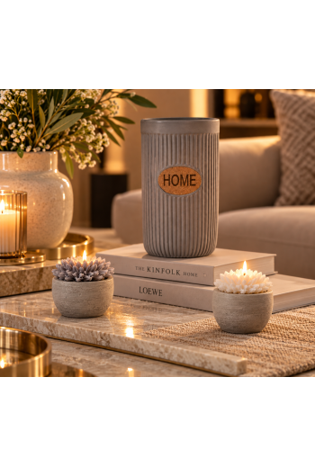 Pot en ciment  GRIS 11,5X11,5X22,5 cm
