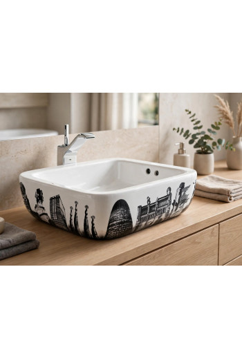 lavabo poser sur meuble tunisie