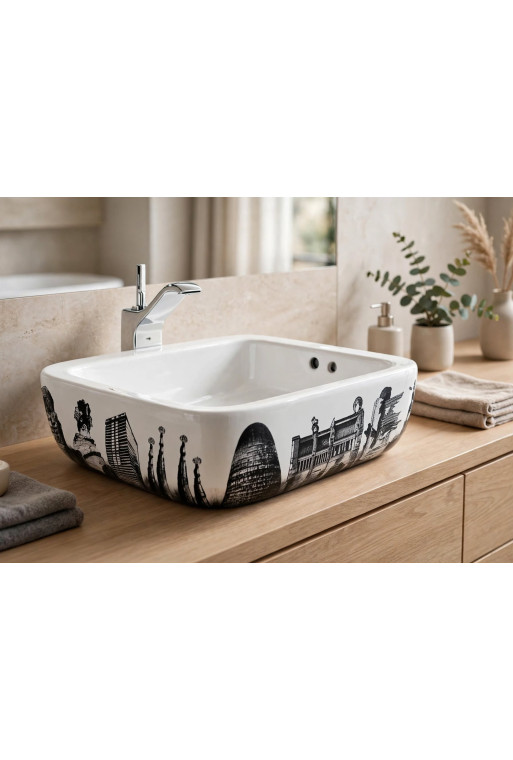 lavabo poser sur meuble tunisie