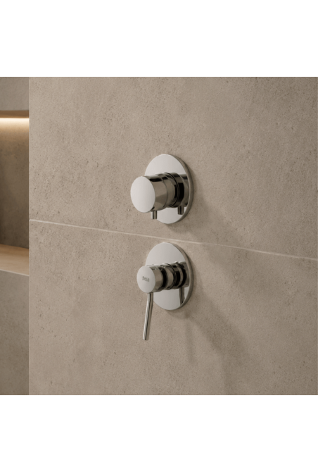MITIGEUR DE DOUCHE ENCASTREE MINIMALE 5 VOIES AVEC INVERSEUR ROND CHROME