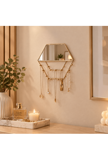 Miroir  COLGADORES hexagonal 27X3,5X27 cm