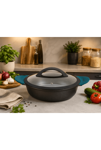 MARMITE FACOR FUTURE LOW 28CM AVEC COUVERCLE