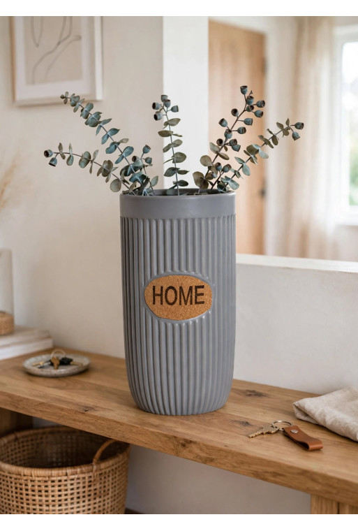 Pot en ciment  GRIS 11,5X11,5X22,5 cm