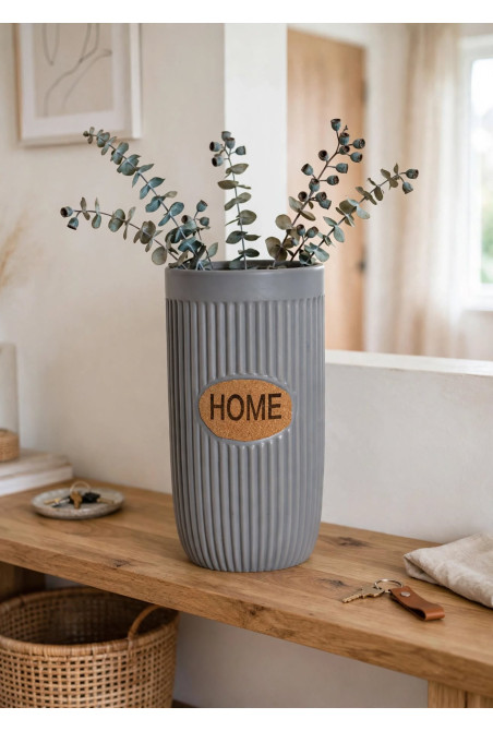 Pot en ciment  GRIS 11,5X11,5X22,5 cm