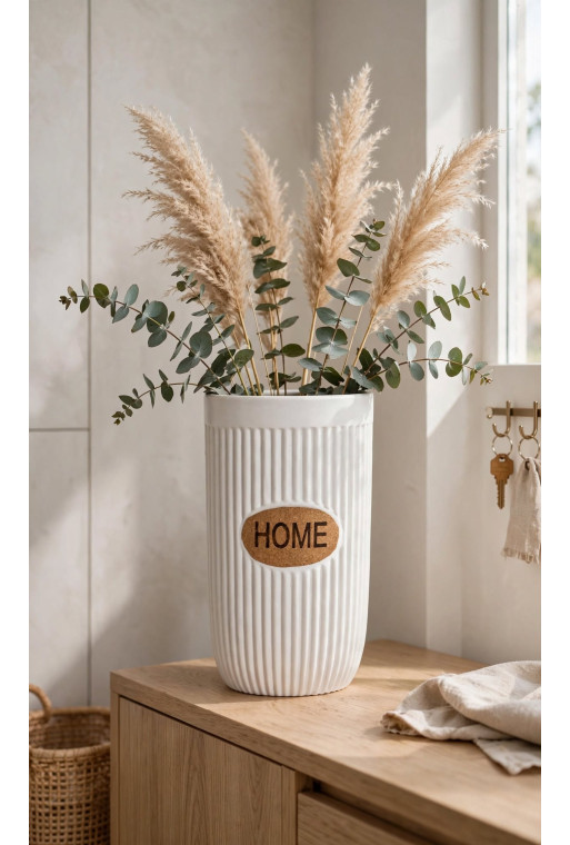 Pot en ciment  BLANC 11,5X11,5X22,5 cm