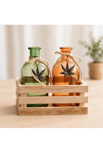 set de 2 vases  en verre