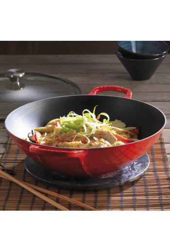 CASSEROLE FERRO ECO ROUGE 30CM SANS COUVERCLE