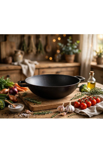 CASSEROLE FERRO ECO NOIR 30CM SANS COUVERCLE