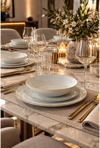 SERVICE CLASSY EN PORCELAINE 18 PIECES