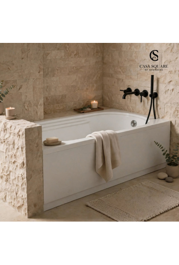 SET BAIGNOIRE CHRISTINA 170X70CM AVEC TABLIER ET BONDE VIDANGE A504KMV