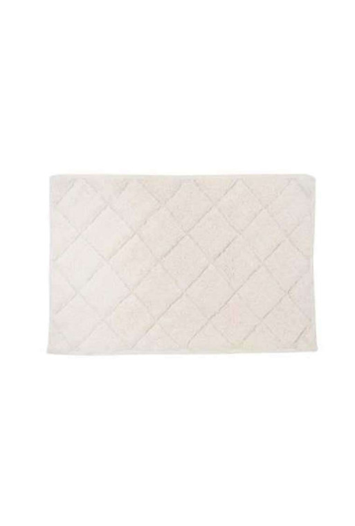 Tapis de bain blanc 100% coton 60x40 cm