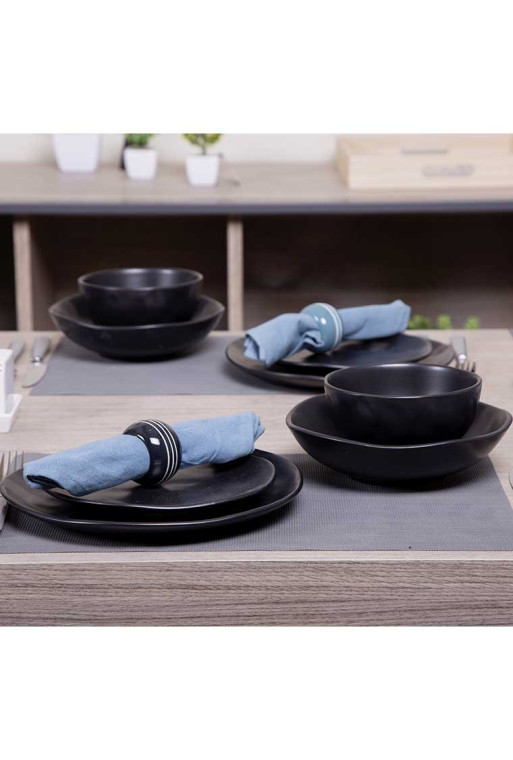 Service De Table Noir