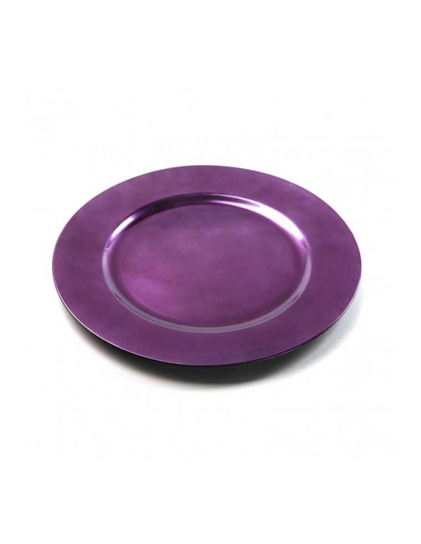 Assiette plate violet en bambou