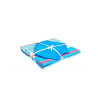 Nappe en coton 150x150cm avec 4 serviettes bleu
