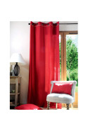 Rideau DUO 135 x 250 cm rouge et lin