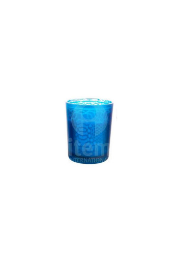 Bougie ORIENTAL en verre bleu