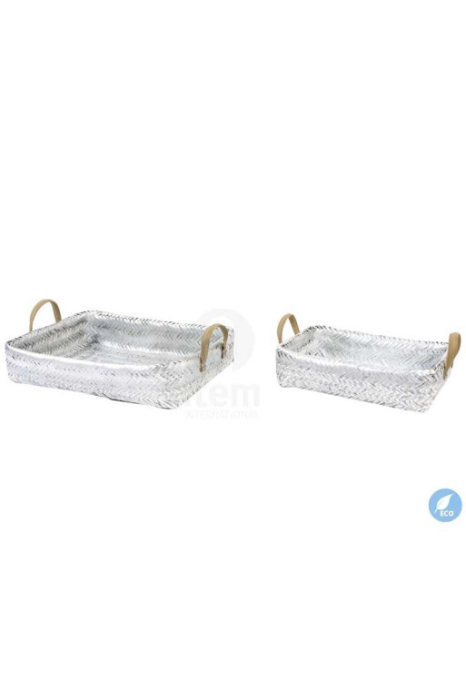 Set de 2 plateaux SILVER en bamboo