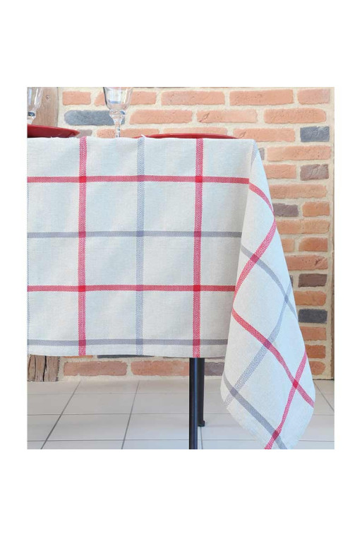 Nappe PURPY rouge en coton 150 x 250 cm