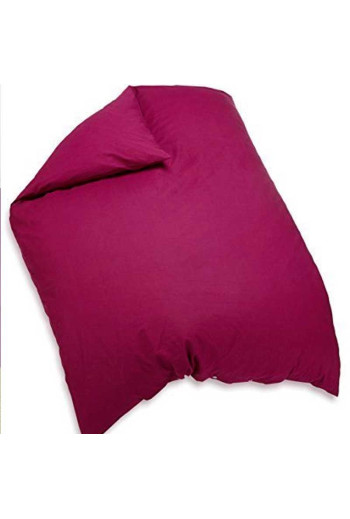 Housse de couette coton UNI framboise single 140 x 200cm