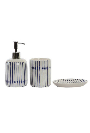 Set de 3 accessoires de salle de bain LINES en porcelaine