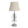 Lampe de table blanche acrylique et métal 20X50 cm
