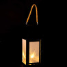 Lanterne LED noir en métal 12X30,5 cm
