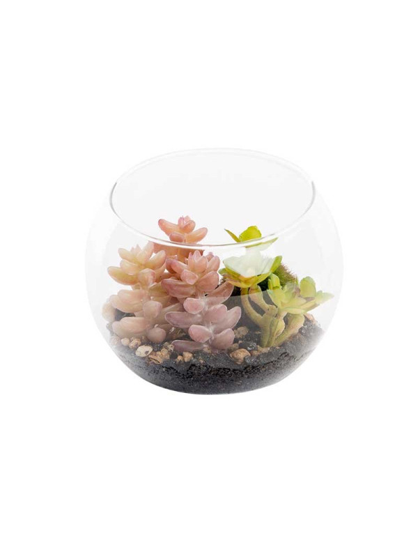 Pot à fleurs transparent 9X9 cm