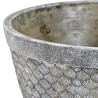 Set de 2 supports pot à fleurs COQUILLAGE en ciment 23,5X23,5X9 cm