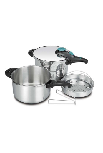 SET de 5 piéces avec deux autocuiseurs FAGOR Combix4+6L