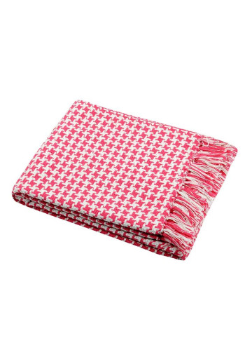 Plaid PICTAVE framboise 130x150 cm coton