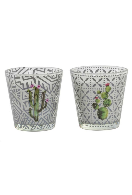 Bougie parfumée en VERRE IMPRIME CACTUS