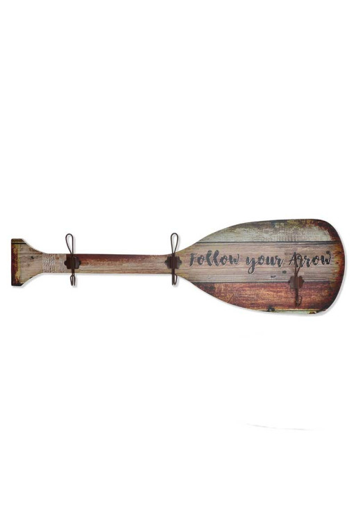 Porte manteau MURAL  FOLLOW YOUR ARROW   en bois 23x80x5 cm