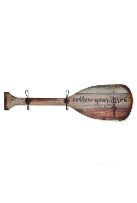 Porte manteau MURAL  FOLLOW YOUR ARROW   en bois 23x80x5 cm