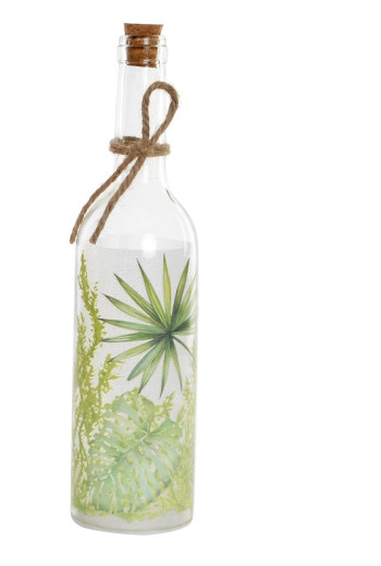 LED BOUTEILLE DE DECORATION FEUILLE 7,3X7,3X29