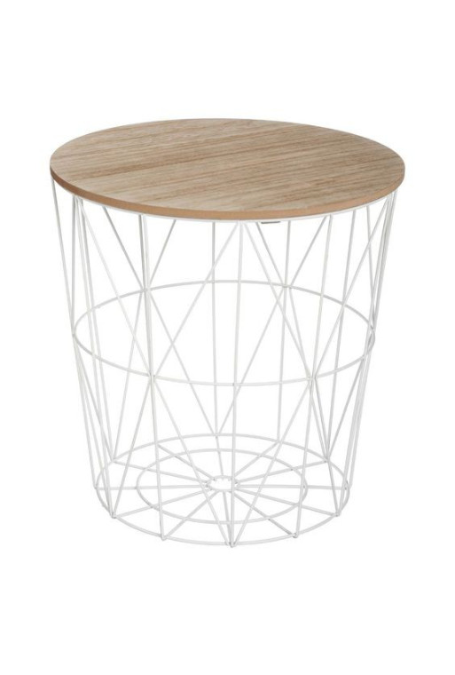 Table basse en métal blanc moyen modél