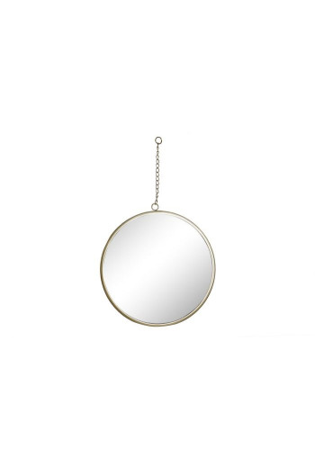 Miroir métal en doré  35X3X35 cm